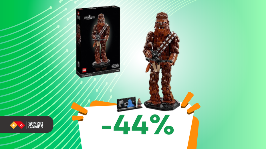 Immagine di Chewbacca LEGO a 118€: un amico peloso in versione mattoncini!