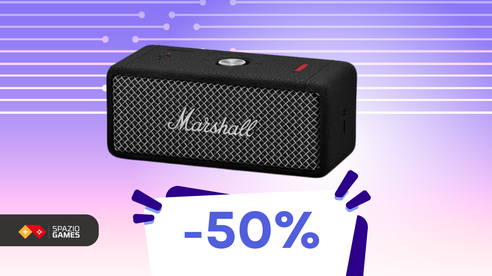 Speaker Marshall Emberton II a 89€: la musica non ha confini!