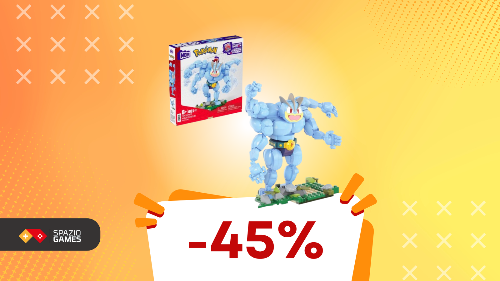 Un Pokémon sotto l'albero? Questo Machamp da costruire è bellissimo e SCONTATISSIMO! (-45%)