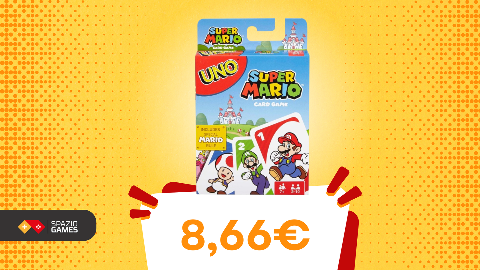 Giocate a carte nel Regno dei Funghi: UNO di Super Mario oggi costa solo 8,66€!