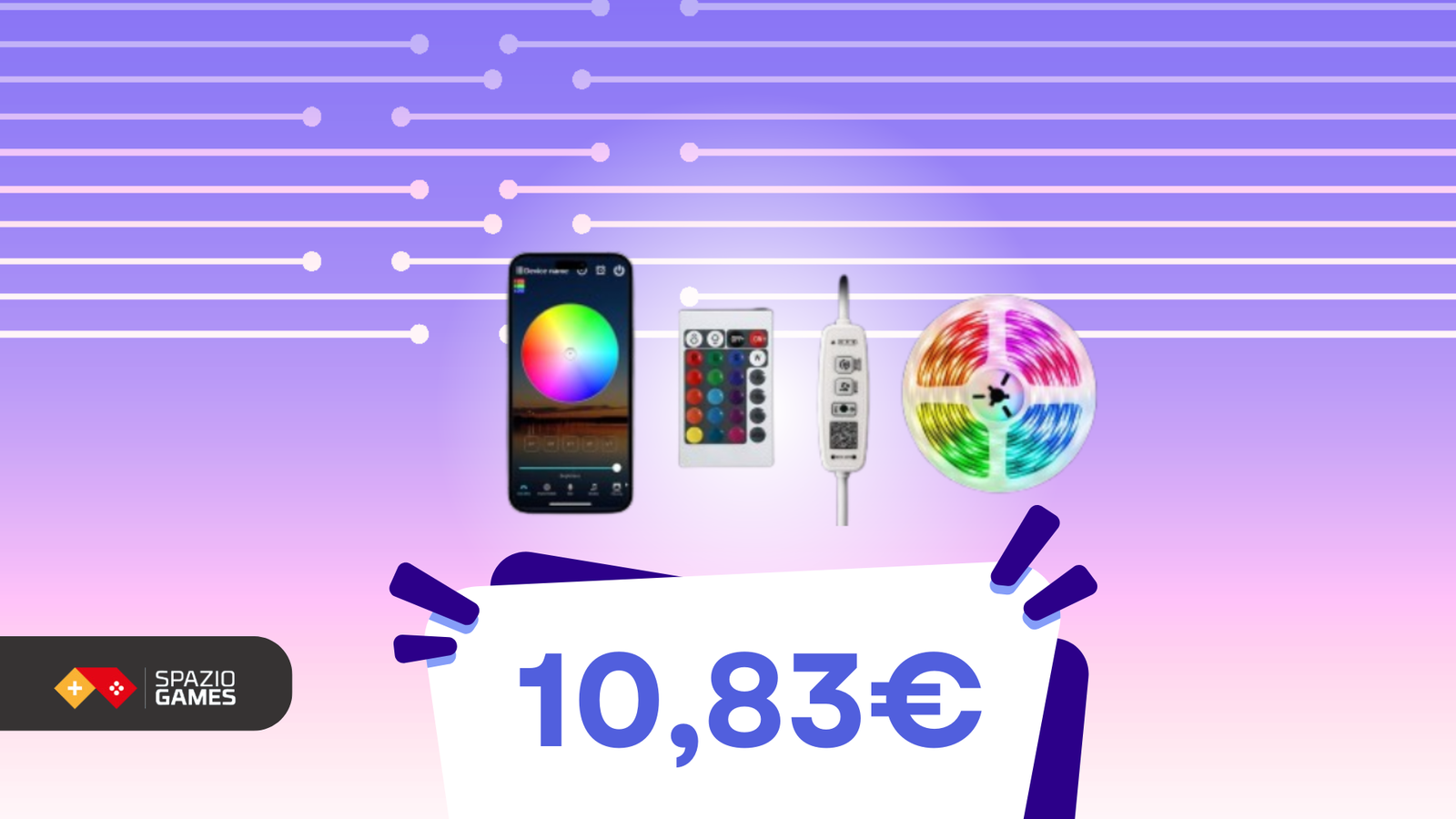 Una striscia LED a SOLI 10€? L'occasione perfetta per illuminare il vostro setup!