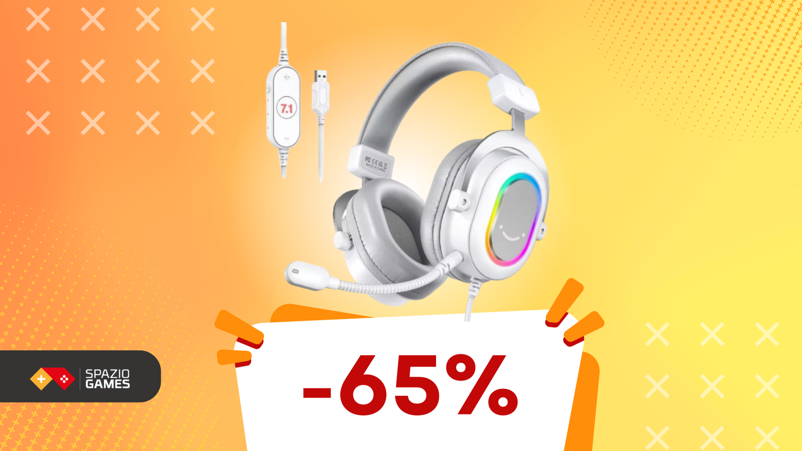 Audio TOP, design RGB: queste cuffie da gaming oggi sono in SUPER OFFERTA! (-65%)