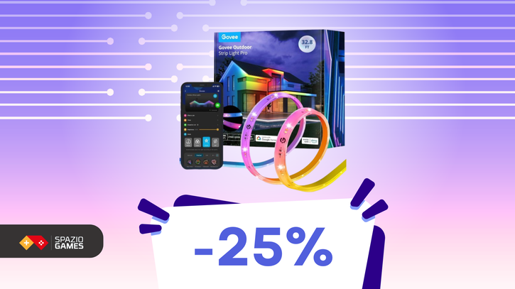 Immagine di Esterni colorati e luminosi come a Natale? Oggi si può, con questa striscia LED Govee IN OFFERTA!