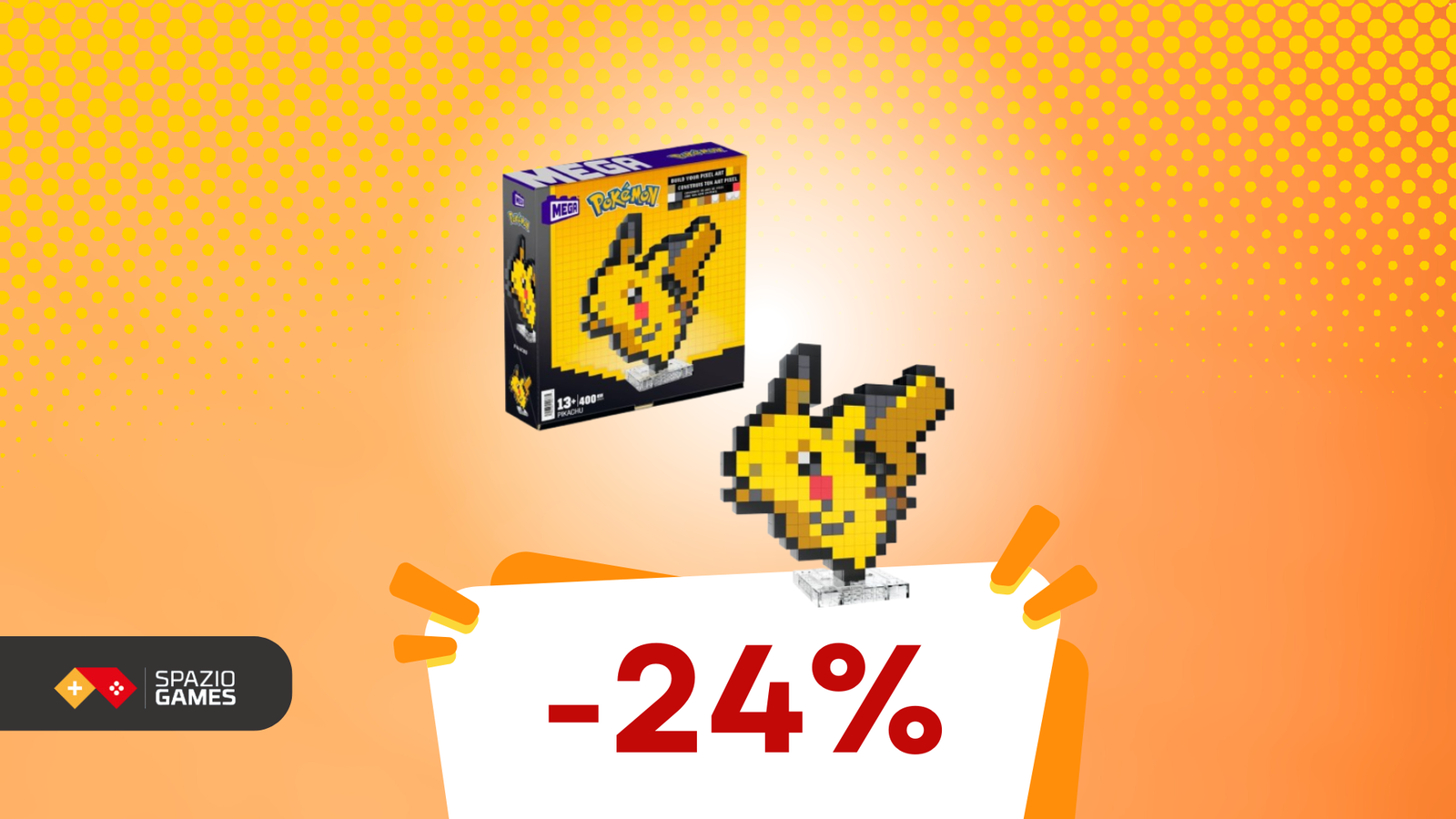 Costruisci il tuo Pikachu in pixel art: il set MEGA Pokémon in offerta su Amazon!