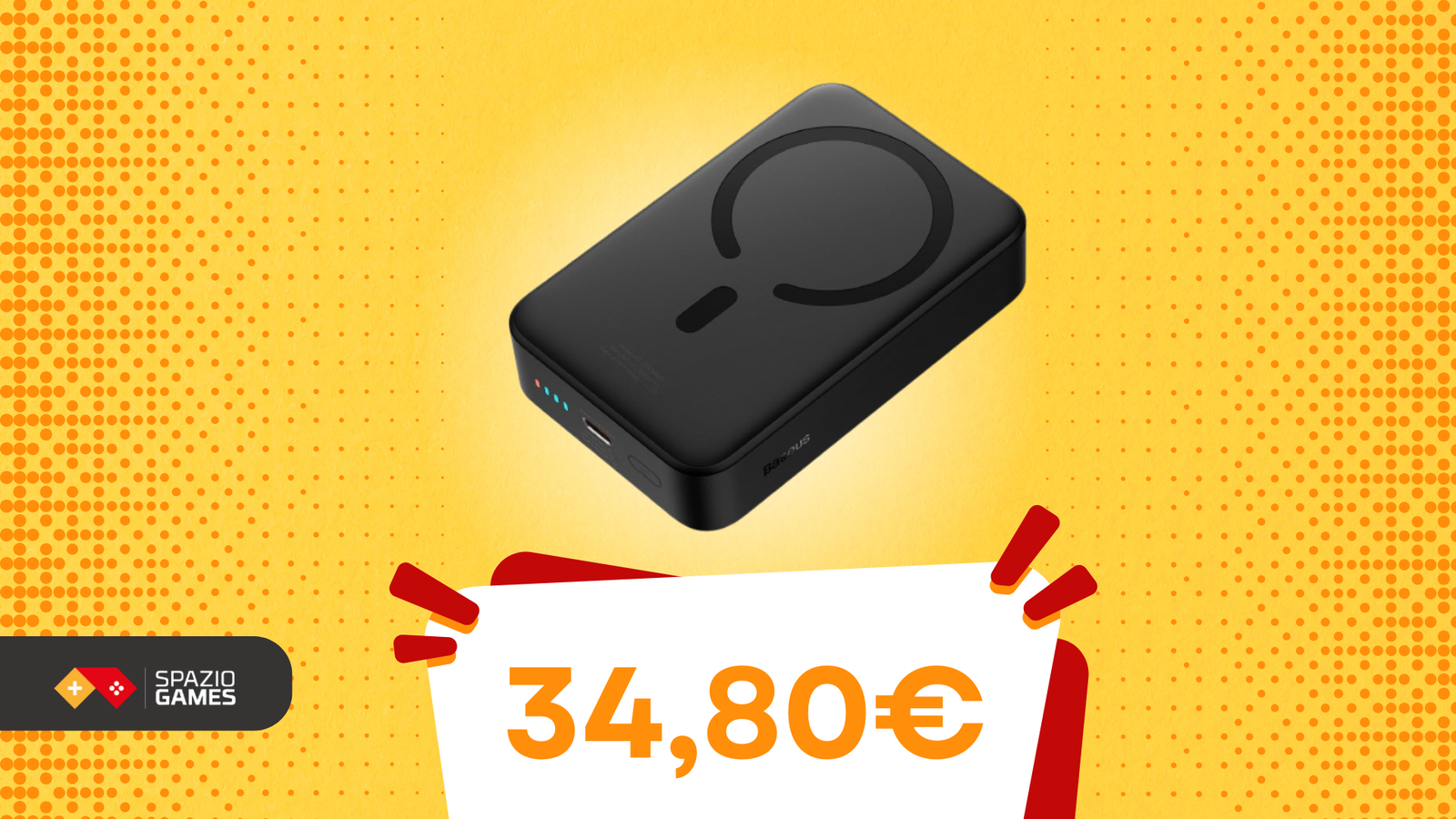 Mai più iPhone scarico: questo powerbank Magsafe Baseus ha un DOPPIO SCONTO!