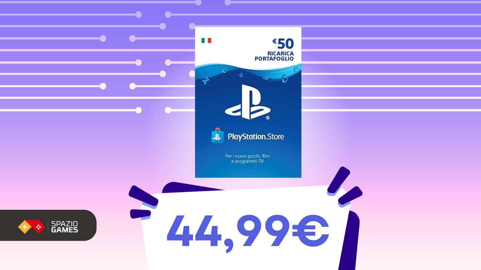 CHE OFFERTA! Eneba ti offre una gift card PSN da 50€ a SOLI 44.99€!