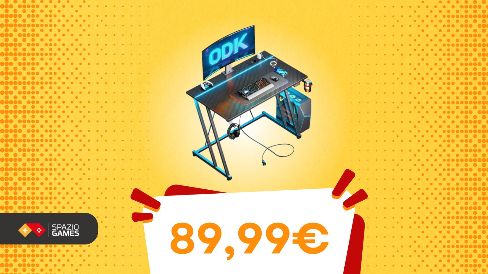 Questa scrivania da gaming offre tutti i comfort del mondo ed è IN OFFERTA!