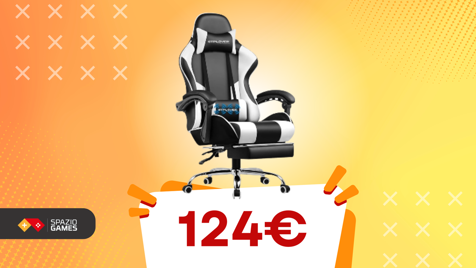 Sedia da gaming GTPLAYER: comodità, stile e qualità a soli 124€!