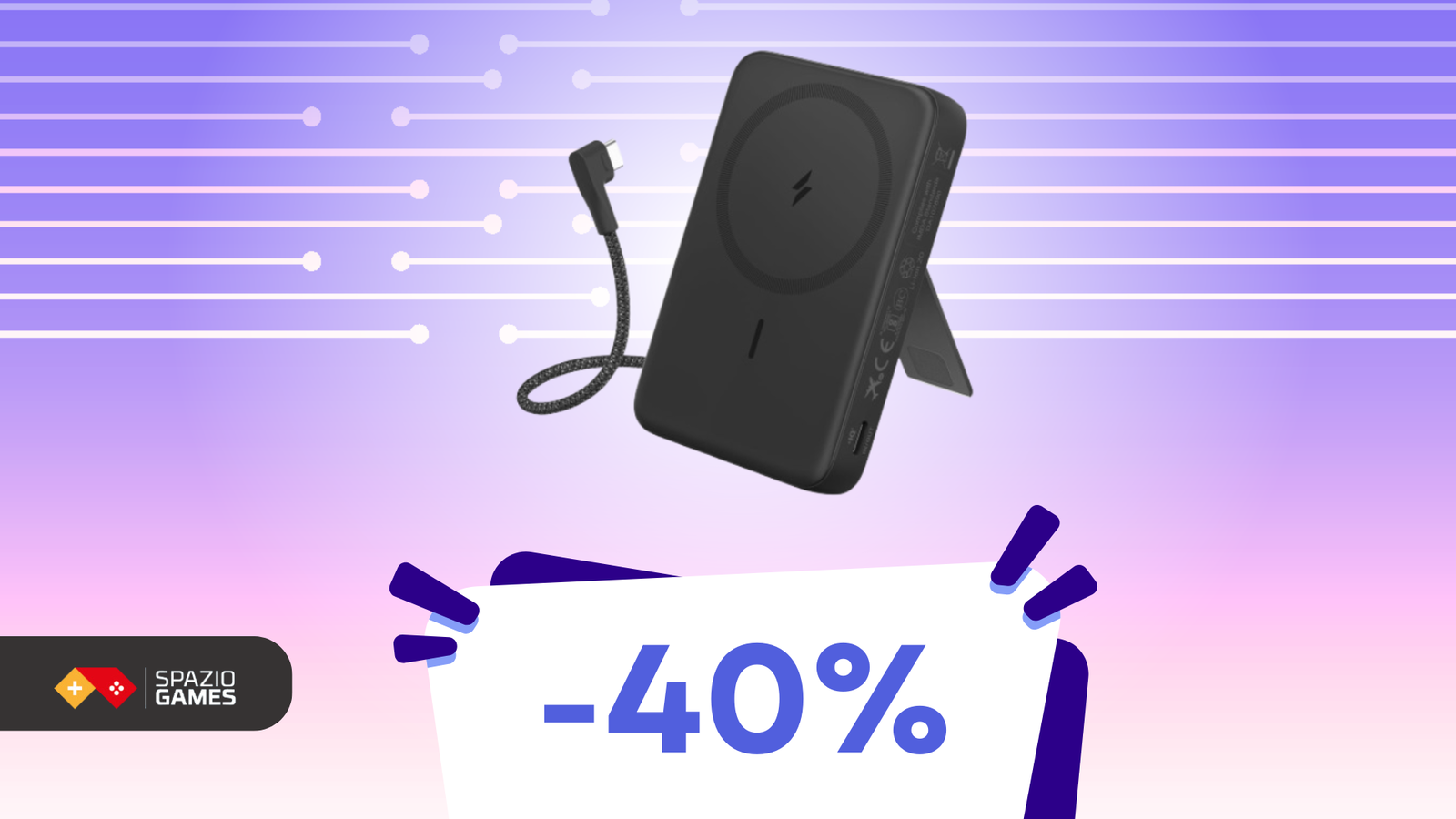 Dipositivi sempre carichi, con questo powerbank magnetico IN OFFERTA! (-40%)