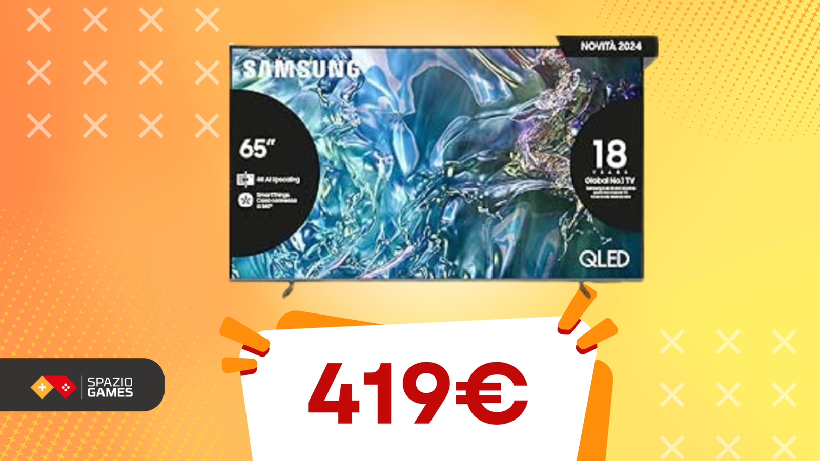 Il futuro dell'intrattenimento: smart TV Samsung 43" a 419€!