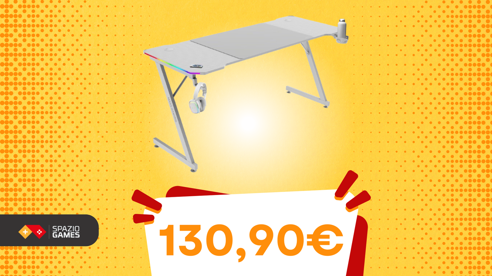 Il primo passo per un setup da gaming coi fiocchi: questa scrivania MARSGAMING oggi è IN OFFERTA!