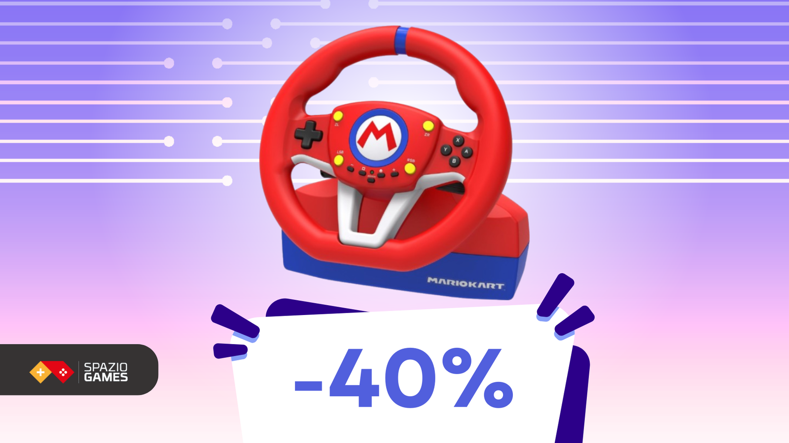 Mario Kart da PRO: aggiudicati il volante Mario Kart Racing Wheel Pro Mini a un PREZZO TOP! (-40%)