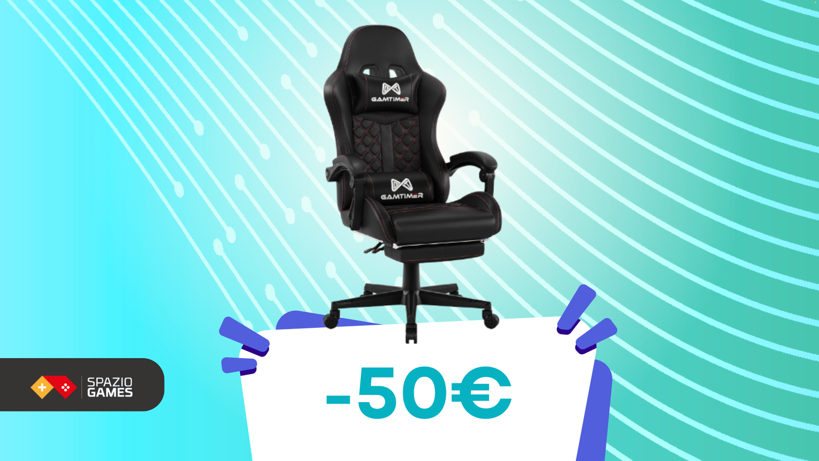 Comfort e stile per il tuo setup: la sedia da gaming Gamtimer oggi ha uno SCONTO di 50€!