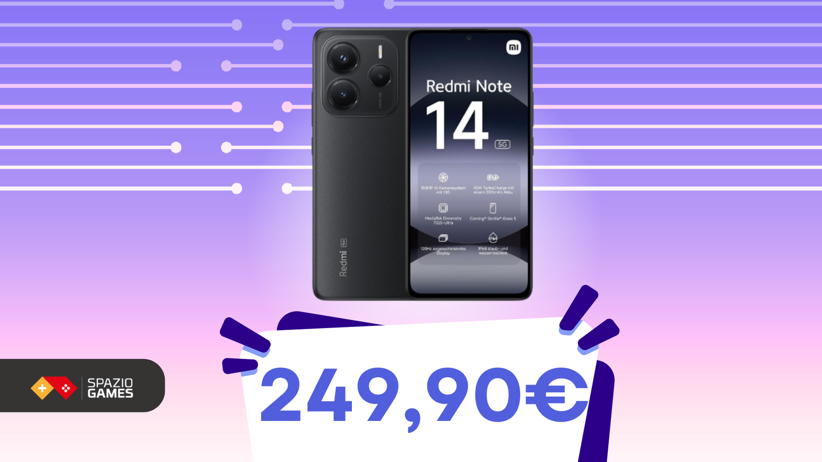 Tecnologia TOP, prezzo conveniente: Xiaomi Redmi Note 14 COSTA SOLO 249,90€