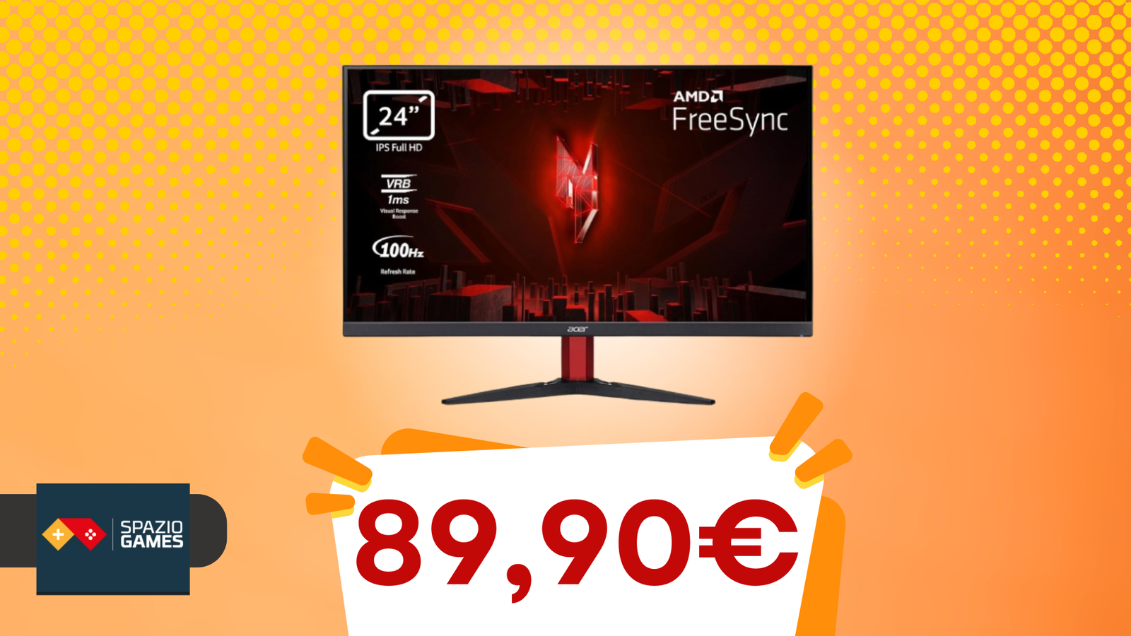 Gaming fluido e dettagli nitidi: Acer Nitro in super offerta! SOLO 89,90€!