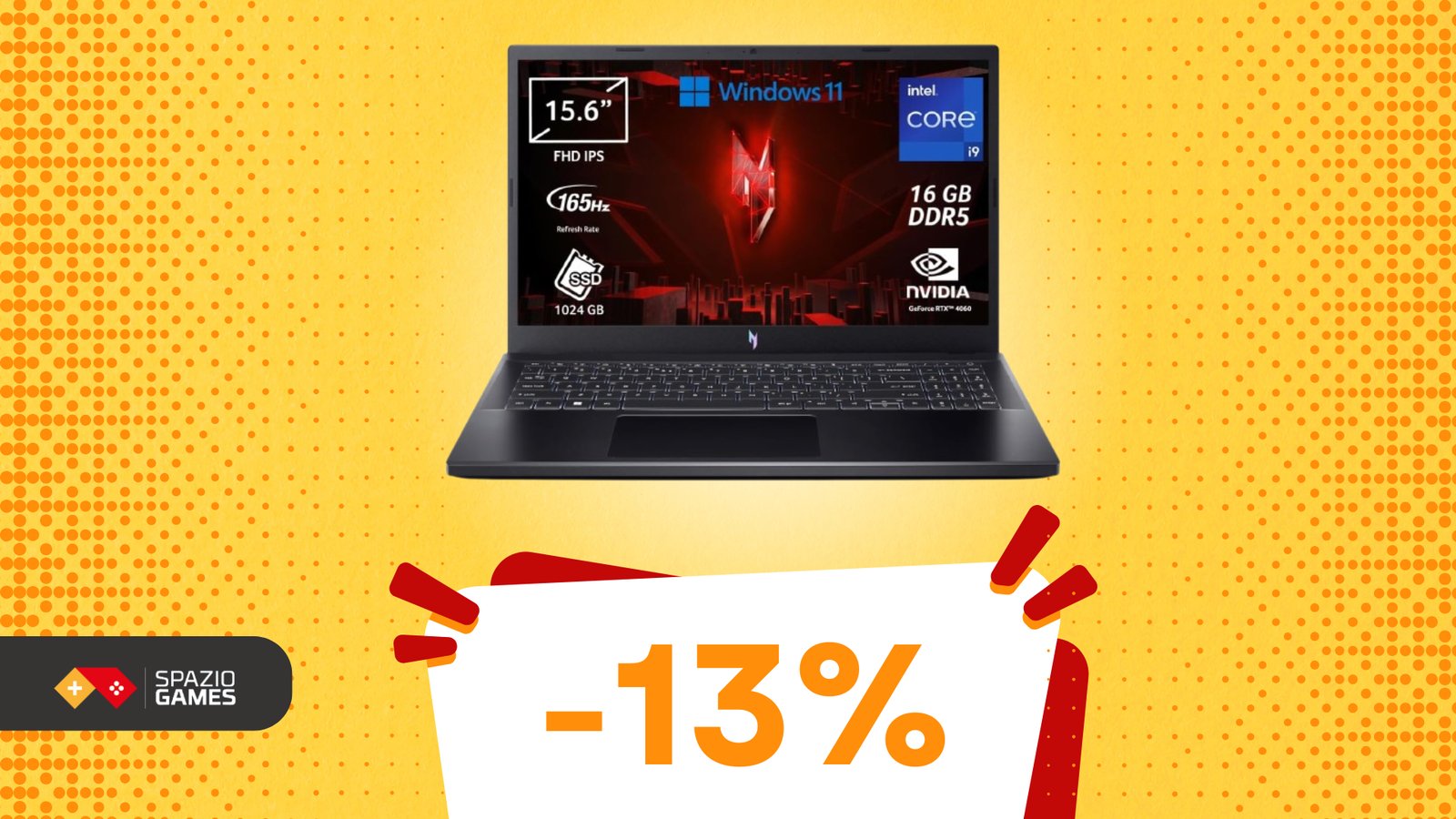 Acer Nitro V 15: il notebook gaming che stavi aspettando è finalmente IN SCONTO! -13%