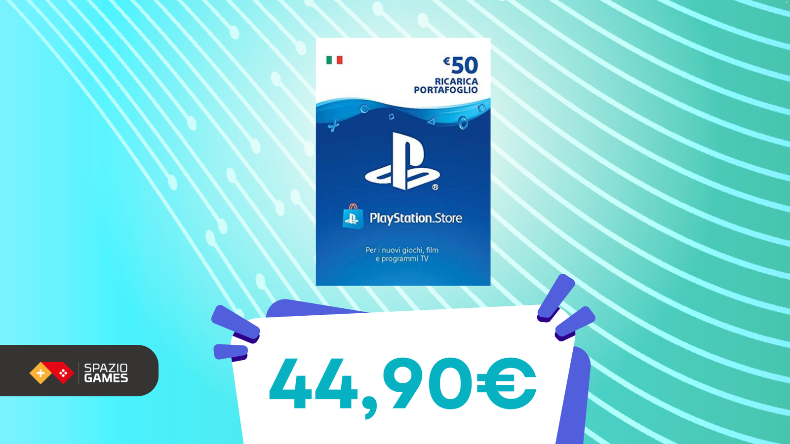 Una card PSN da 50€ a SOLI 44,90€?! Si può, con questo codice sconto!