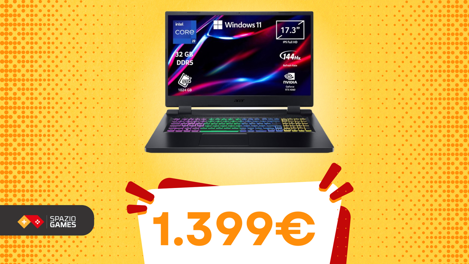 Acer Nitro 5 al PREZZO PIU' BASSO DI SEMPRE! Non perdere questa offerta!