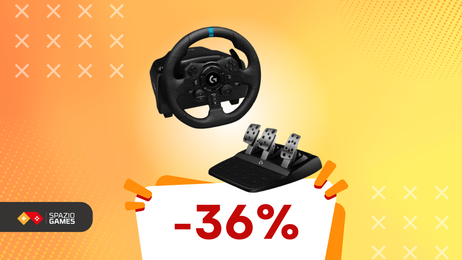 Una guida precisa e realistica su PlayStation e PC? Il volante Logitech G G923 oggi è SCONTATISSIMO! (-36%)