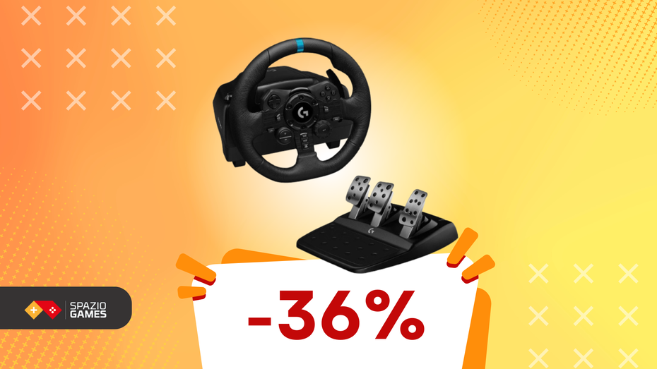 Immagine di Una guida precisa e realistica su PlayStation e PC? Il volante Logitech G G923 oggi è SCONTATISSIMO! (-36%)