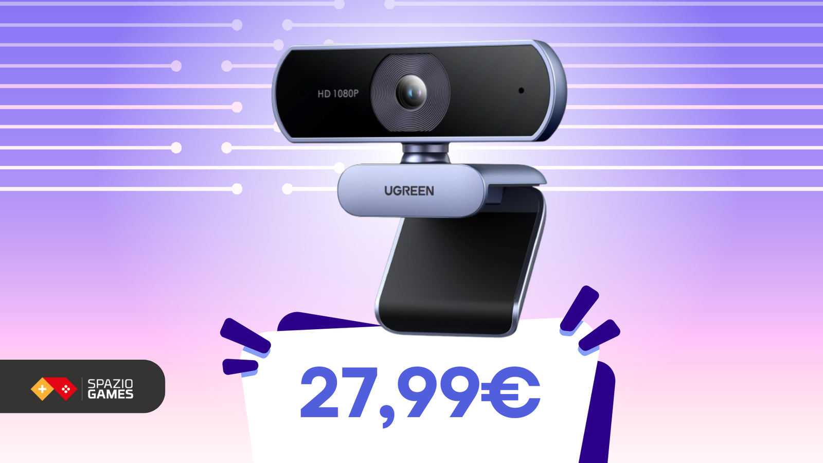 Call di lavoro e videoconferenze di qualità TOP: la webcam Full HD UGREEN ha un DOPPIO SCONTO!