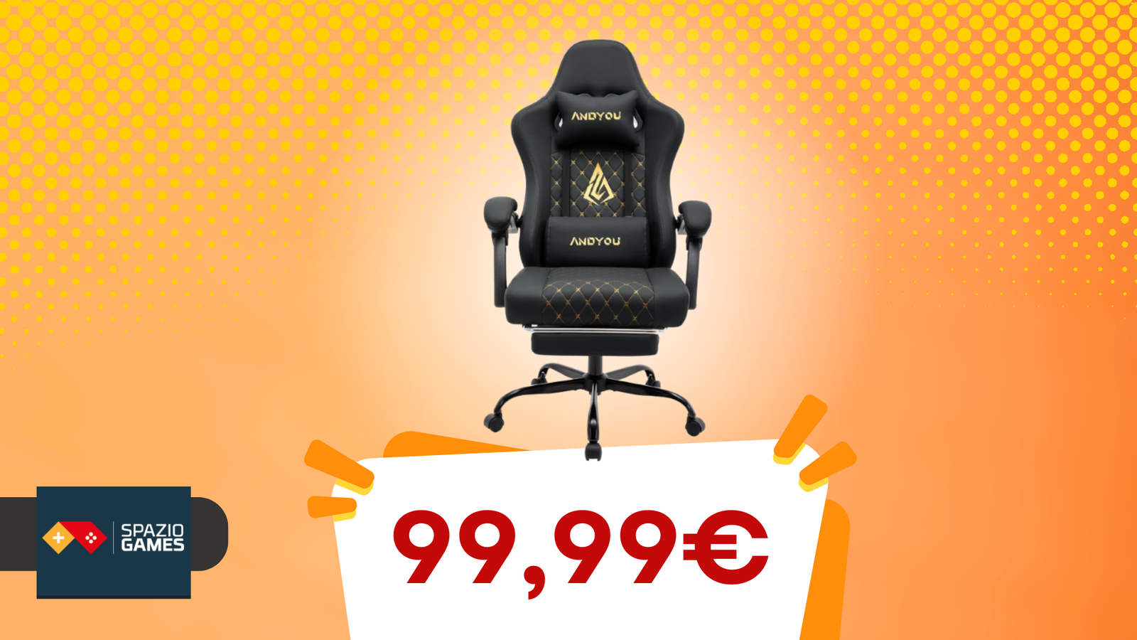 Comfort e stile in un unico prodotto: questa sedia da gaming COSTA SOLO 99,99€!