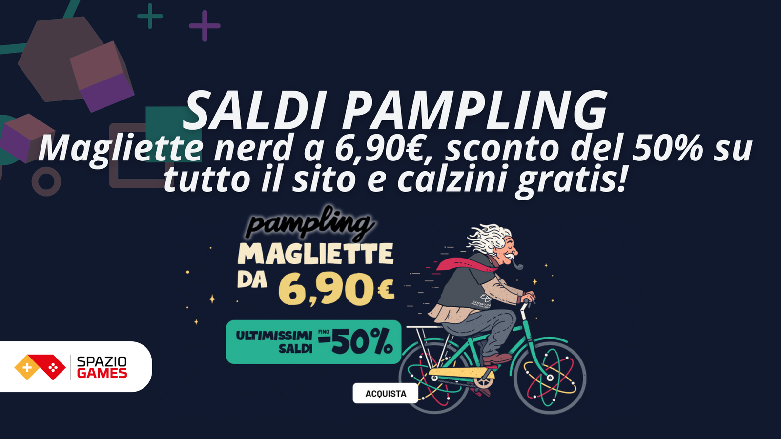 I saldi arrivano anche da Pampling: magliette nerd a SOLI 6,90€, calzini gratis e sconto del 50% su tutto il sito!