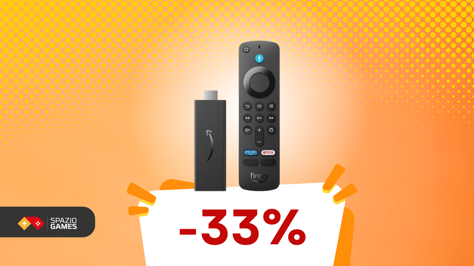 Amazon Fire TV Stick HD: tutto l'intrattenimento del mondo con uno SCONTO del 33%!