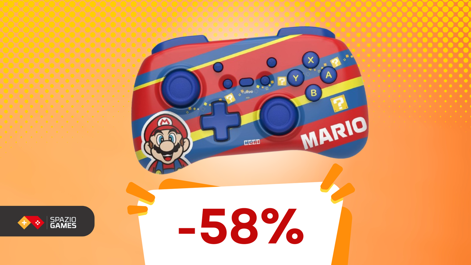 Un gamepad di Super Mario a SOLI 12,59€?! Oggi si può! (-58%)