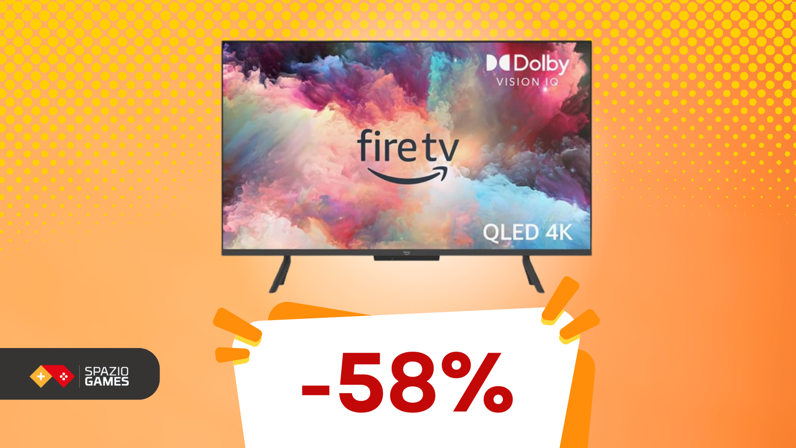 Cerchi una tv per il gaming? Amazon Fire TV Serie Omni QLED è SCONTATA del 58%!