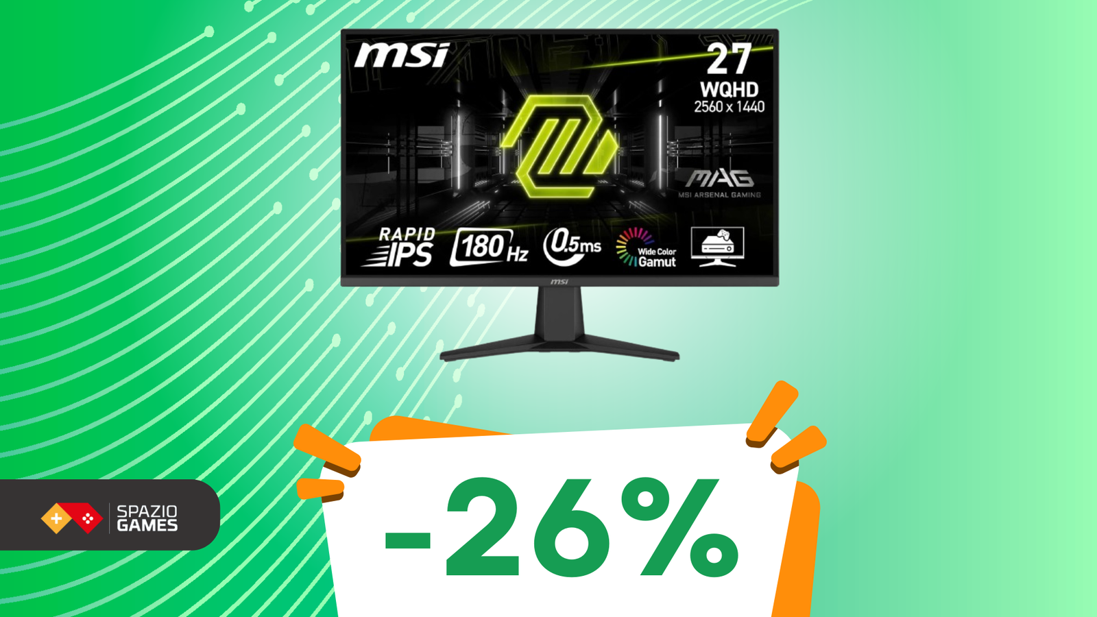 Questo monitor gaming MSI 27" 180Hz non è mai costato COSI' POCO!