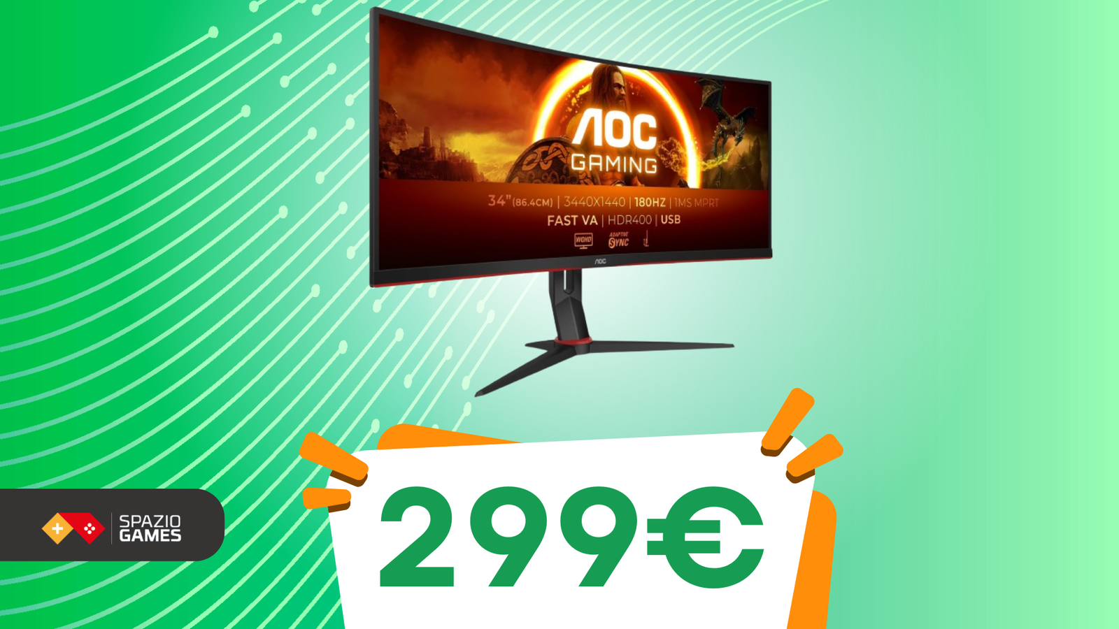 Fluidità e reattività al TOP con questo monitor gaming, oggi IN SCONTO!