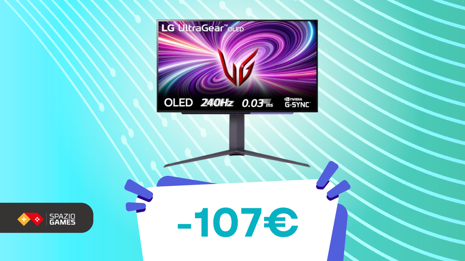 Gaming fluido, grafica top! LG UltraGear OLED 27GS93QE è SCONTATO di 107€!