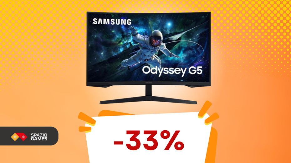 Immagine di I videogiochi non sono mai stati così belli: Samsung Odyssey G5 oggi è in SUPER OFFERTA! (-33%)