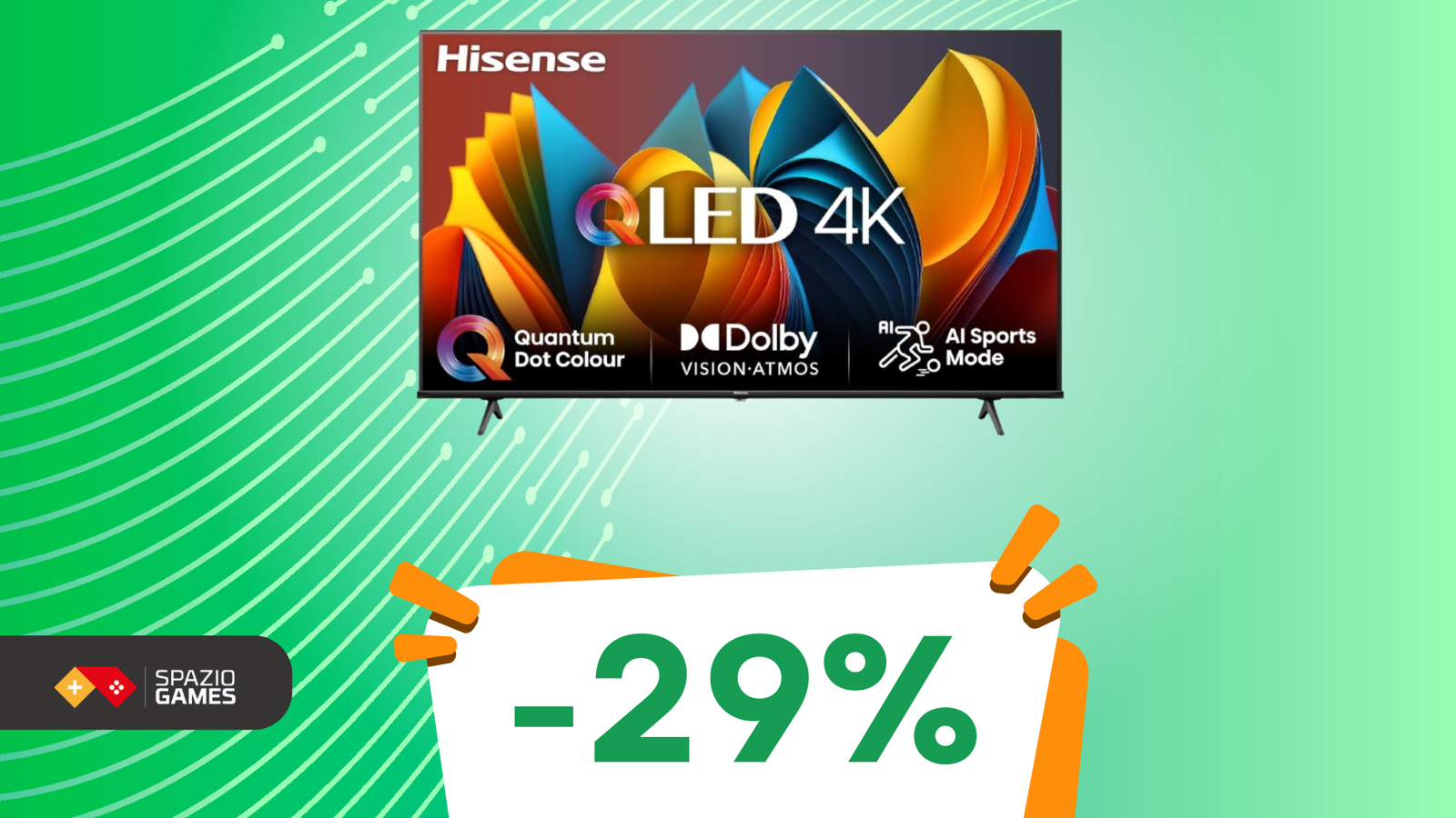 SCONTO DEL 29% su Hisense 55E77NQ: trasforma la tua esperienza visiva con questa smart TV 4K!