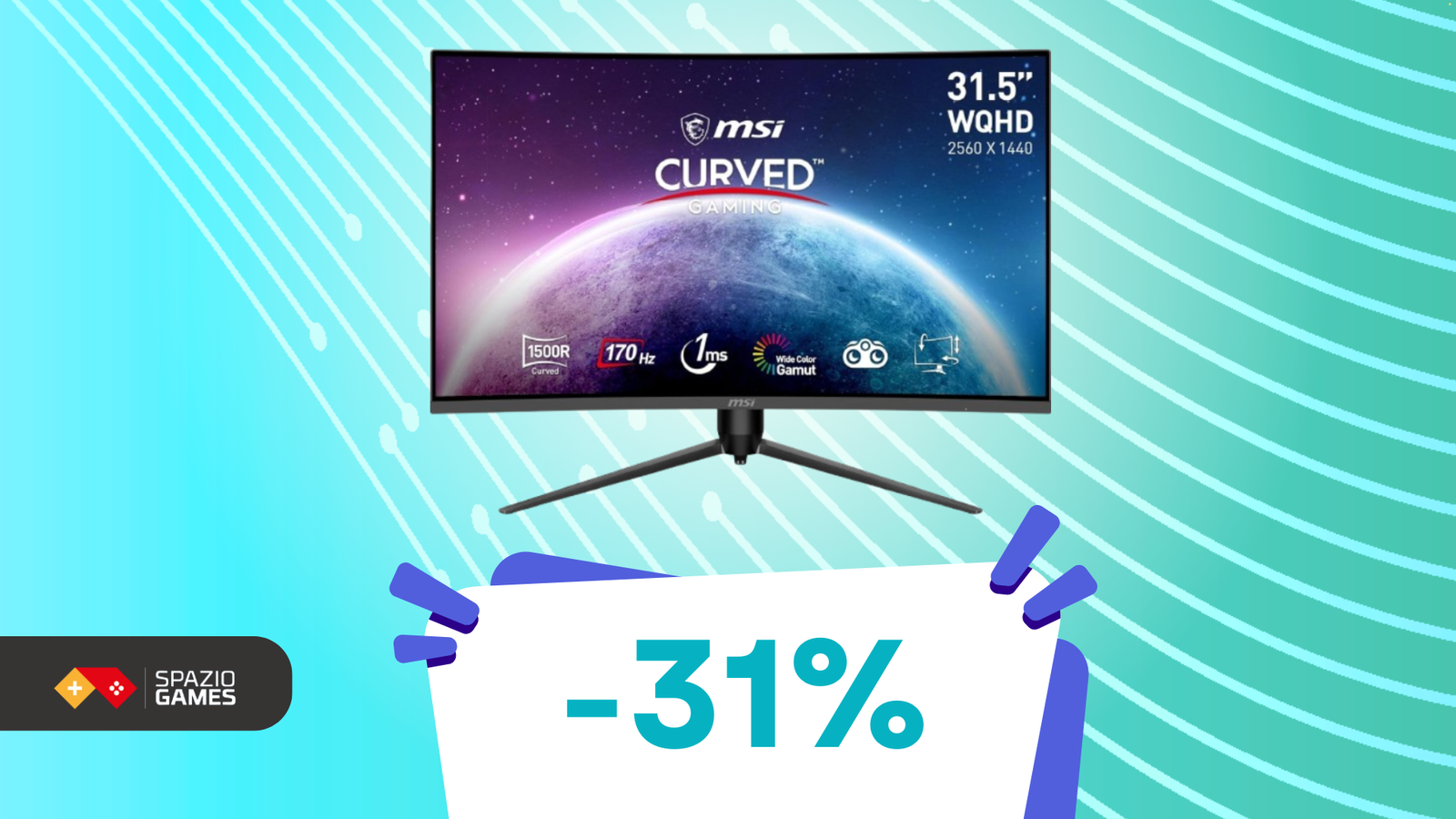 Gaming fluido, grafica pazzesca: questo monitor MSI oggi è IN SUPER OFFERTA! (-31%)