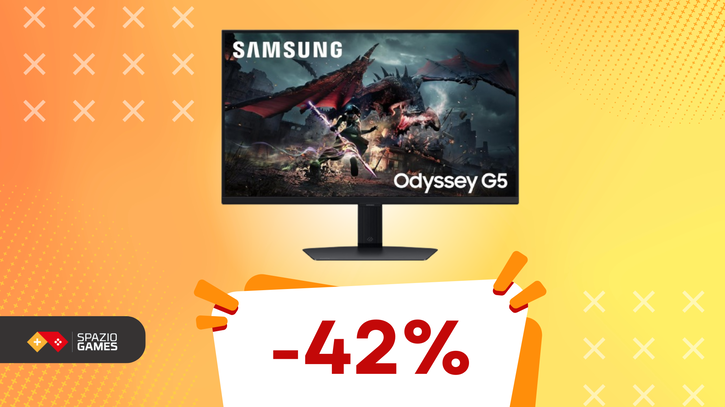 Immagine di Samsung Odyssey G5: grafica TOP, gaming da veri pro! (-42%)