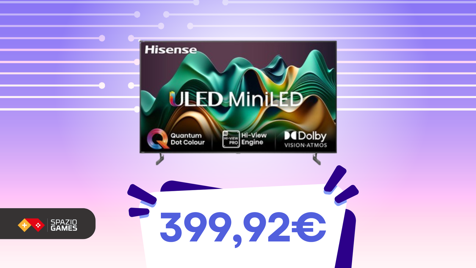 Qualità TOP, prezzo conveniente: Hisense Mini-LED 55" ha un DOPPIO SCONTO!