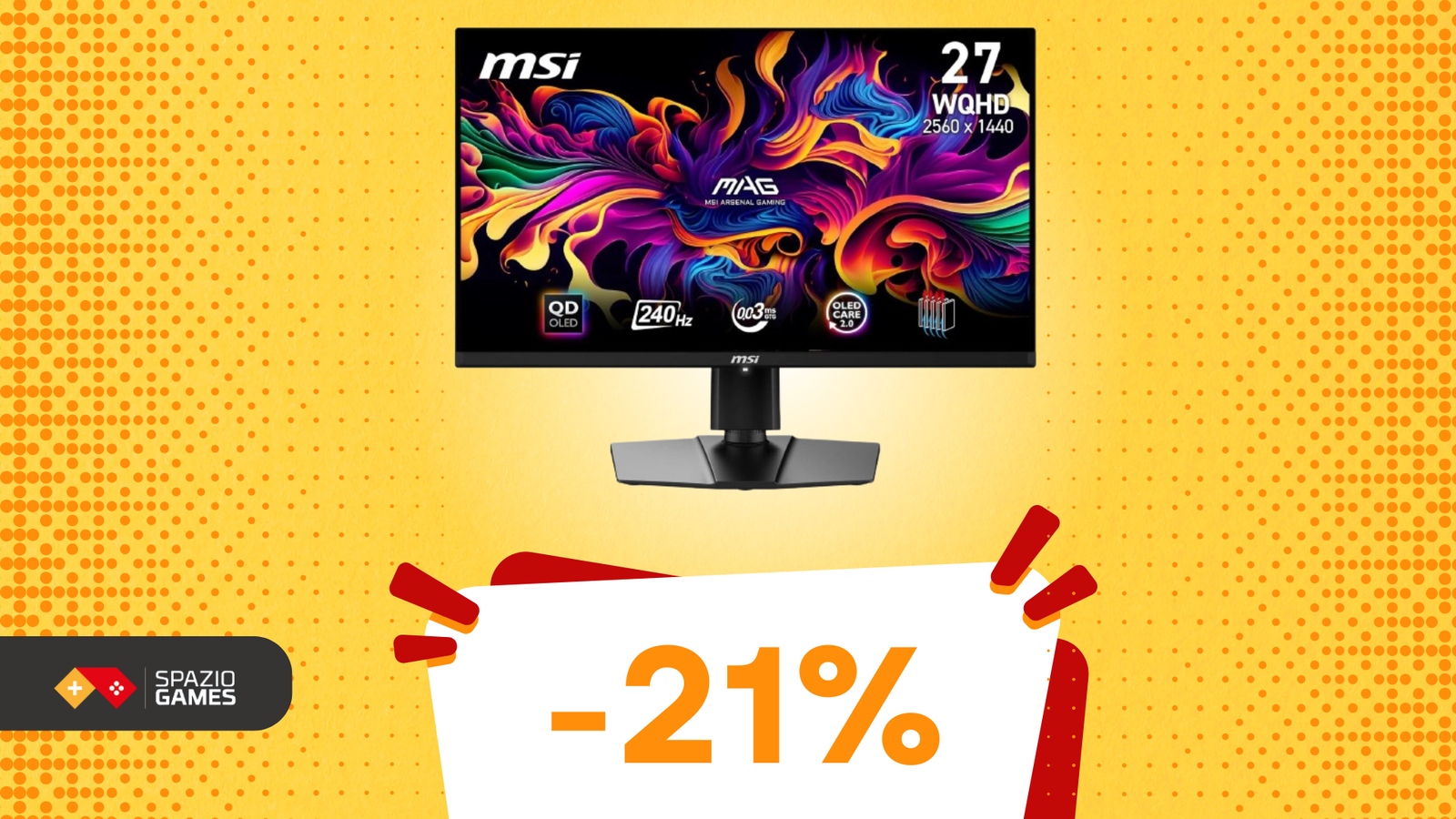 Porta il tuo gaming al livello successivo con questo eccellente monitor gaming MSI, oggi in SCONTO! -21%