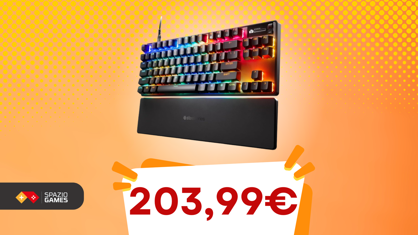 Comfort e design da urlo: SteelSeries Apex Pro TKL Gen 3 è IN OFFERTA!