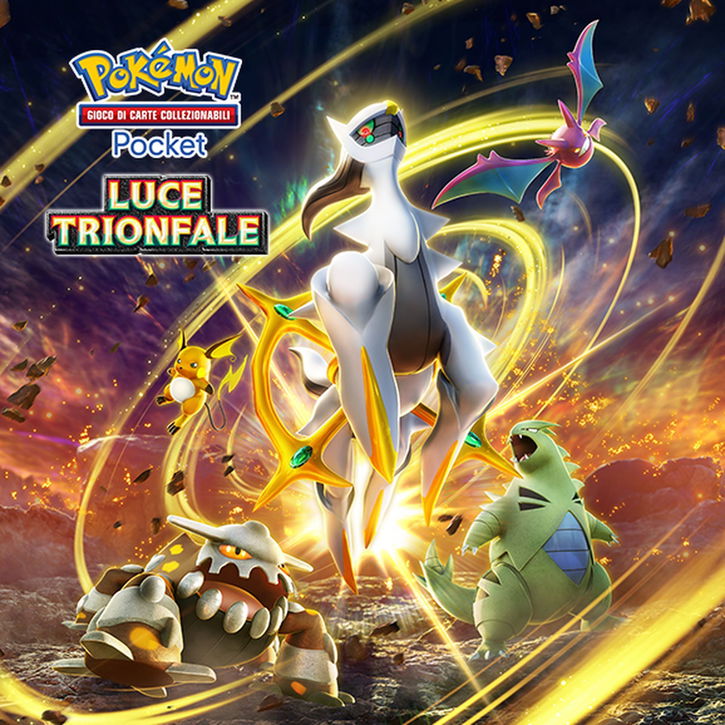 Immagine di Arceus debutta in GCC Pokémon Pocket Luce Trionfale (con delle buste gratis)