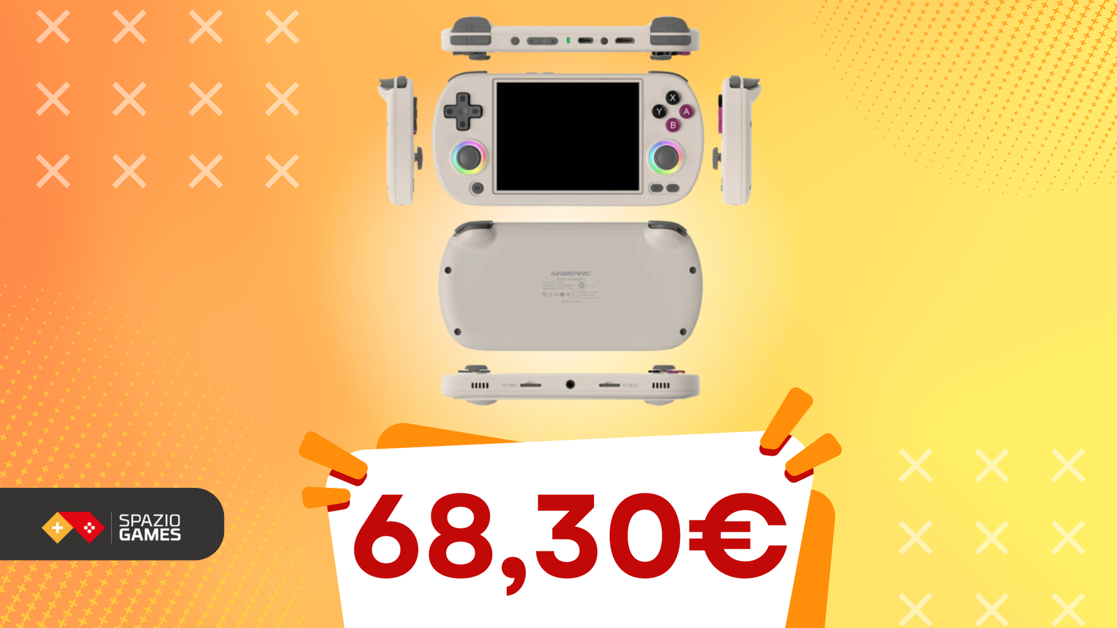 Amanti del retrogaming, questa console portatile ANBERNIC costa solo 68,30€!