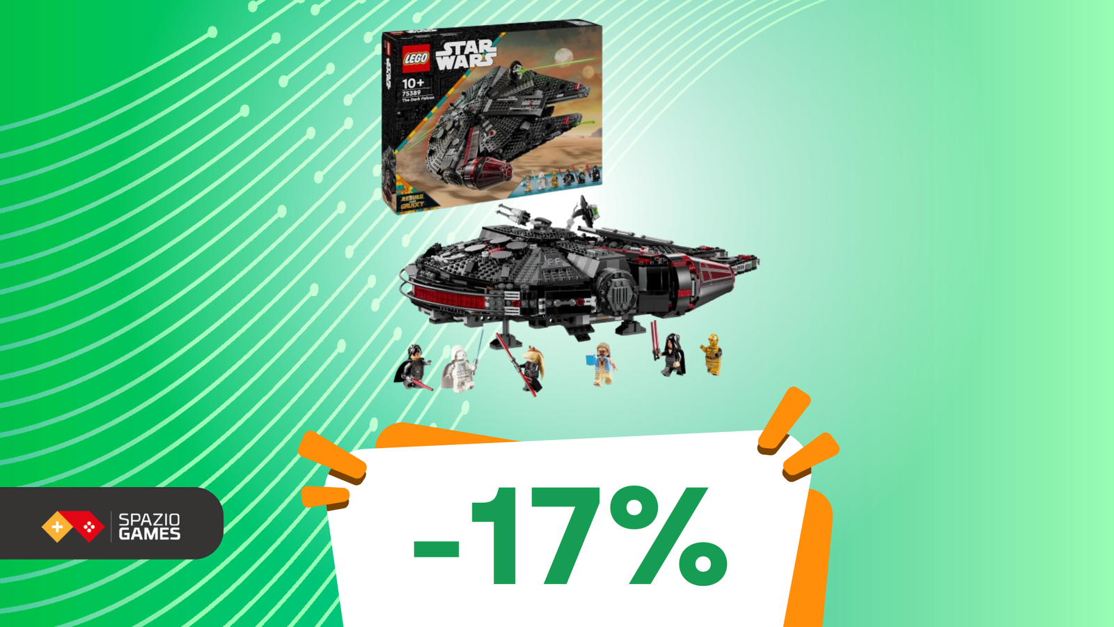 Esplora il lato oscuro della galassia con il set LEGO Star Wars Dark Falcon, oggi in SCONTO!