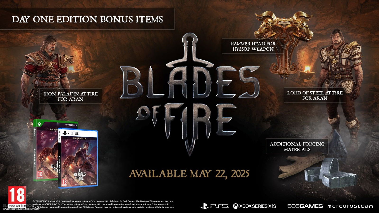 Blades of Fire: confermate le versioni fisiche