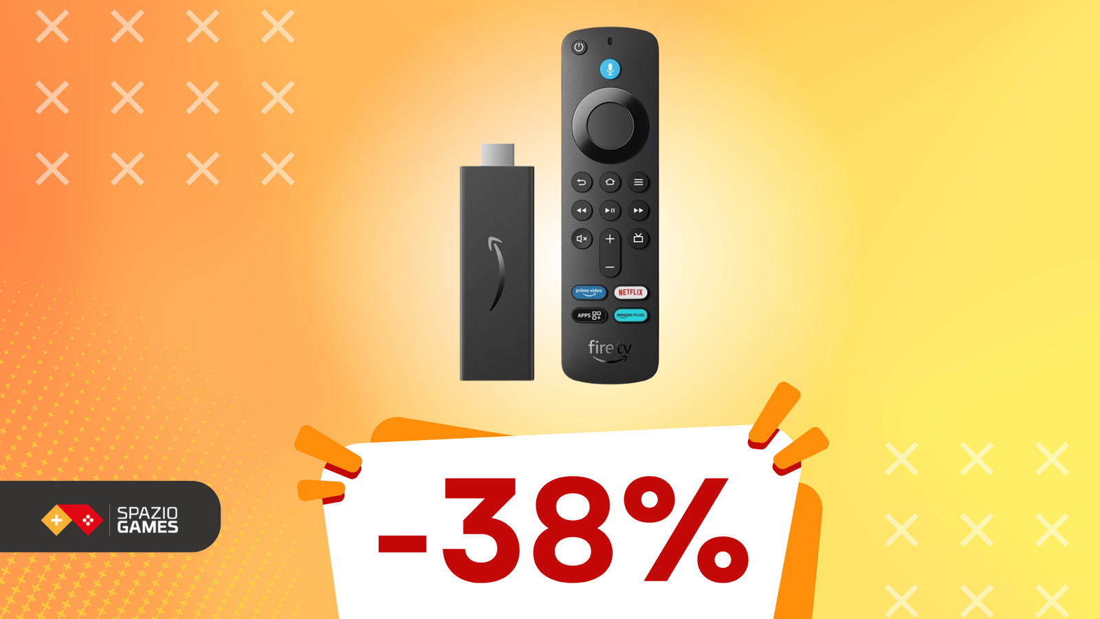 Trasforma il tuo TV con Amazon Fire TV Stick HD, oggi con il 38% di SCONTO!