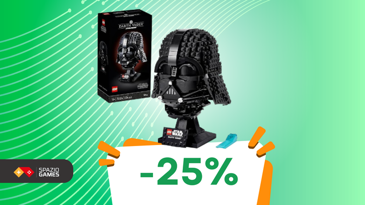 Immagine di Il Lato Oscuro a prezzo leggero: casco LEGO di Vader a soli 60€!