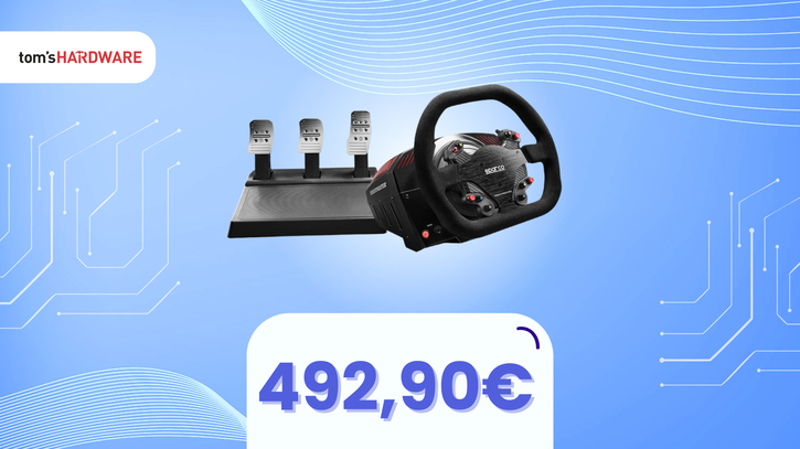 Immagine di Porta la tua postazione di guida al livello successivo con questo volante Thrustmaster, oggi al MINIMO STORICO!