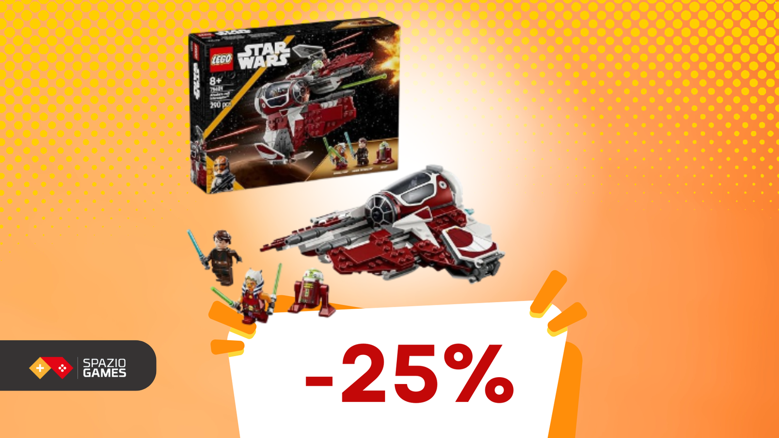 Ahsoka decolla con il Jedi Interceptor LEGO a soli 34€!