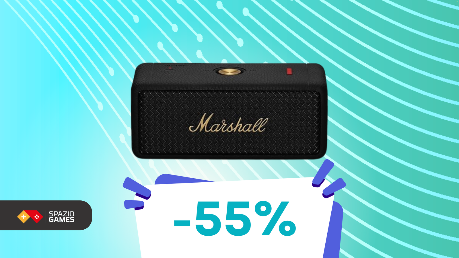 Speaker Marshall Emberton II: suono rock in movimento a soli 80€!