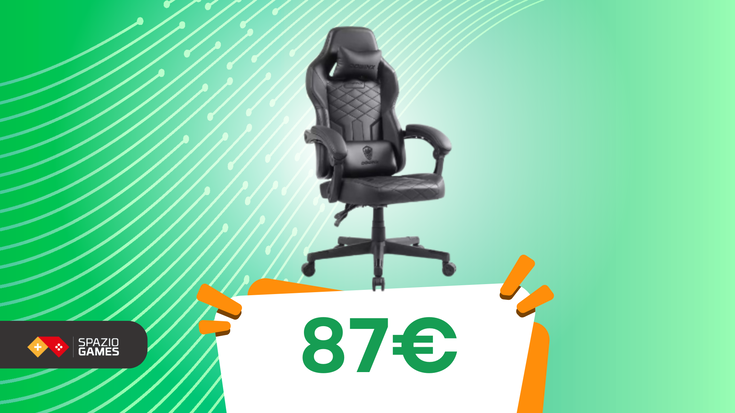 Schiena e portafoglio felice: sedia da gaming Dowinx a soli 87€!